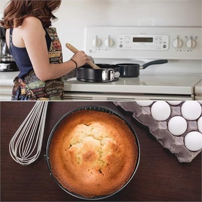 Orret Home Kelepçeli Kek Kalıbı - Pastacılık İçin Yapışmaz, Kolay Çıkarılabilir Teflon Kaplama Pasta Kalıbı (20 Cm) - Bedenler: 18 Cm, 20 Cm, 22 Cm, 24 Cm, 26 Cm, 28 Cm