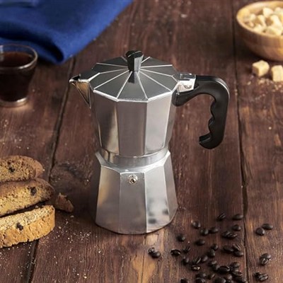 Orret Home Moka Express Espresso Cezvesi – Ocak Üstü Espresso Pişirici, Alüminyum Gövde, Klasik İtalyan Tarzı Kahve Demleme Cezvesi-Expresso Demleyici Cezve (3 Cup)
