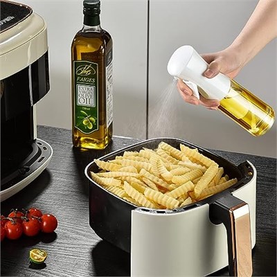 Orret Home Sprey Yağdanlık Cam Şişe Yağ Püskürtücü 225 ml Airfryer Kızartma Izgara Salata İçin Yağlık