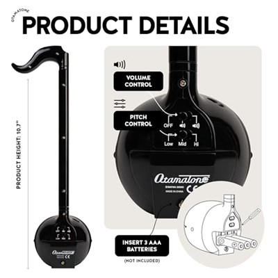Otamatone Regular Elektronik Müzik Enstrümanı (Siyah)