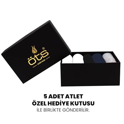ÖTS Premium 5’li Erkek Çocuk Atlet - Hediye Kutulu, %100 Pamuk, Ultra Yumuşak Kumaş, Rahat Kalıp,Etiketsiz ve Kaliteli Çocuk İç Giyim