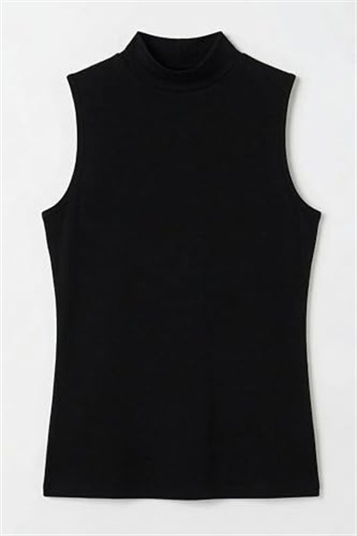 ÖTS Premium Kadın Boğazlı Body - Pamuklu Kumaş, Ultra Yumuşak, Esnek Kalıp,Balıkçı Yaka ve Şık T-Shirt