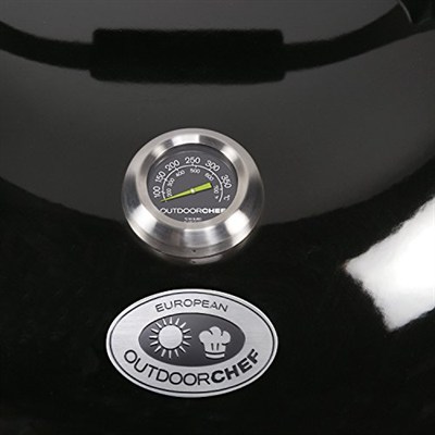 Outdoorchef 400 °Cye kadar mangal termometresi, klasik kapak termometresi, ekstra büyük kadranlı