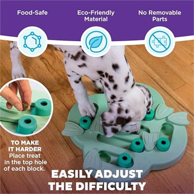 Outward Hound Nina Ottosson Yavru Köpek Hide n Slide - Köpekler için Etkileşimli Ödül Düşünme Oyuncağı - Yeşil - Seçenekler: Seviye 2 (Orta Seviye), Ekstra parçalar