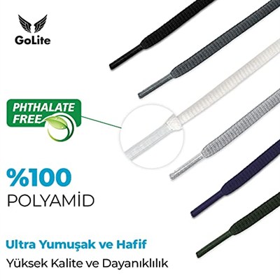 Oval Bağcık, Spor Ayakkabı Bağcığı, Yarım Yuvarlak Atletik Bağcık, Ayakkabı Aksesuarı