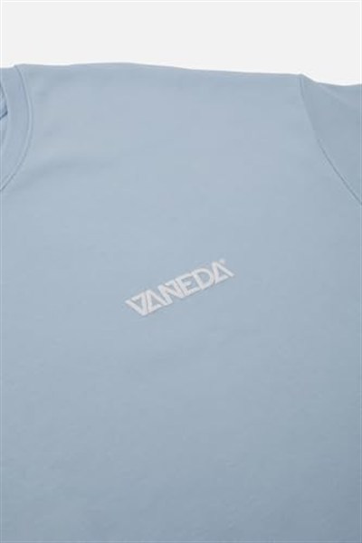 OVERSIZED FIT VANEDA LOGO BASIC TSHIRT MAVI