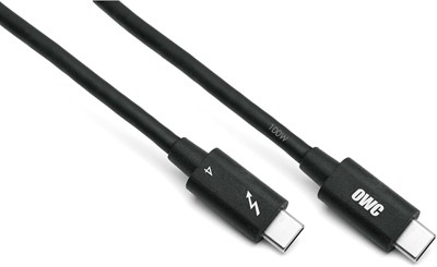 OWC - 2,0 m Thunderbolt 4 / USB-C kablosu - Tüm Thunderbolt 3 ve 4, USB-C ve USB4 cihazları için tam fonksiyonel, 40 Gb/sye kadar, 100 Watt, 20 V/5 A, 8K Thunderbolt veya USB-C ekran ile uyumlu