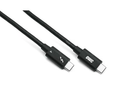 OWC - 2,0 m Thunderbolt 4 / USB-C kablosu - Tüm Thunderbolt 3 ve 4, USB-C ve USB4 cihazları için tam fonksiyonel, 40 Gb/sye kadar, 100 Watt, 20 V/5 A, 8K Thunderbolt veya USB-C ekran ile uyumlu