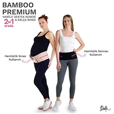 Owli Bamboo Premium Hamile Destek Kemeri 2si 1 Arada Ten