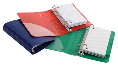 Oxford Bölücülü İndeks Kart Klasörü, 7,62 cm x 12,7 cm, Renk Değişebilir, 50 Kart, 1 Klasör (73570), Çeşitli (Mavi, Yeşil, Kırmızı)
