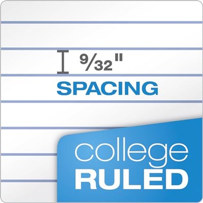 Oxford spiral not defteri, 1 tema, kolej çizgili kağıt, uzun ömürlü plastik kapak, 100 yaprak, ayırma çantası, paket başına 3 (10390), kırmızı, siyah ve mavi