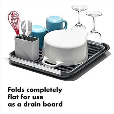 OXO - Good Grips 13322800 Katlanabilir Alüminyum Tabak Standı