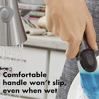 OXO Good Grips 26 x 7,6 x 7,6 cm deterjan dağıtıcılı temizleme fırçası/yıkama fırçası