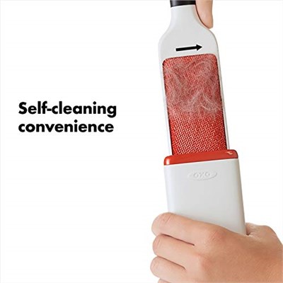 OXO - Good Grips FurLifter Kendiliğinden Temizleyen Hav Fırçası/Mobilya Fırçası - Seçenekler: Elbise fırçası, Yeniden Kullanılabilir Lint Rulo