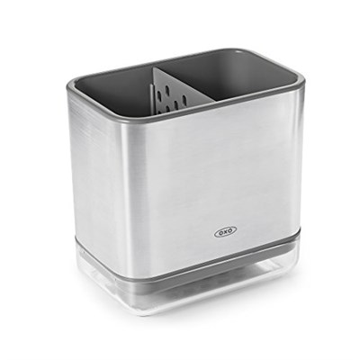OXO - Good Grips Pratik Paslanmaz Çelik Bulaşık Yıkama Gereçleri Tutucusu - 9,7 x 14,5 x 14 cm
