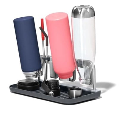 OXO - Good Grips şişe kurutma çerçevesi, alüminyum çerçeveli