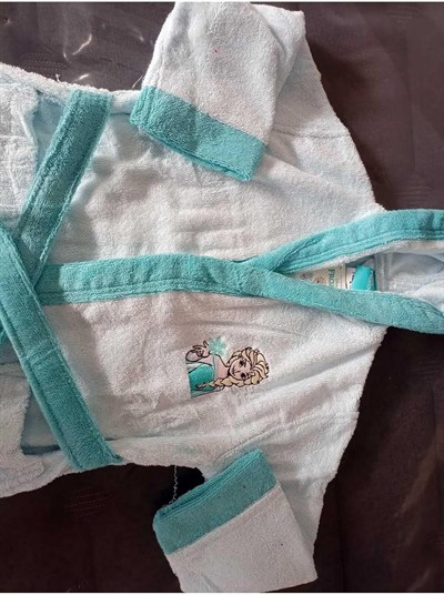 ÖZDİLEK DSNY FROZEN SNW KAPS 7/8 YAŞ ÇOCUK BORNOZ MAVİ