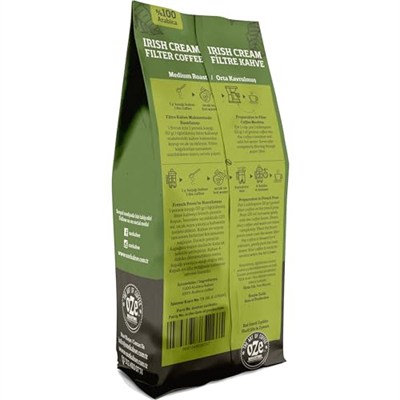 Ozeline Irish Cream Aromalı Filtre Kahve 250 g – Makine için Öğütülmüş – Kağıt ve Metal Filtreye Uygun