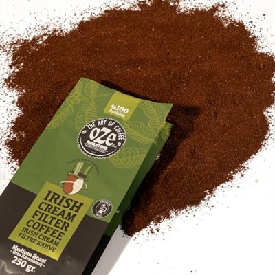 Ozeline Irish Cream Aromalı Filtre Kahve 250 g – Makine için Öğütülmüş – Kağıt ve Metal Filtreye Uygun