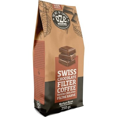 Ozeline Oze Kahve Çikolata Aromalı Filtre Kahve 250G French Press İçin Öğütülmüş
