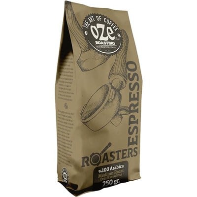Ozeline Roasters Espresso Kahve 250G –%100 Arabica Çekirdek, Orta Kavrum, İtalyan Espresso Aroması, Taze Kavrulmuş