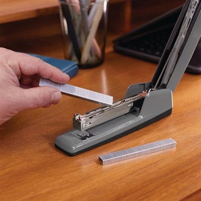 (Pack of 1, 08 Steel Grey) - 747 Business Full Strip Desk Stapler, 20-Sheet Capacity, Steel Gray