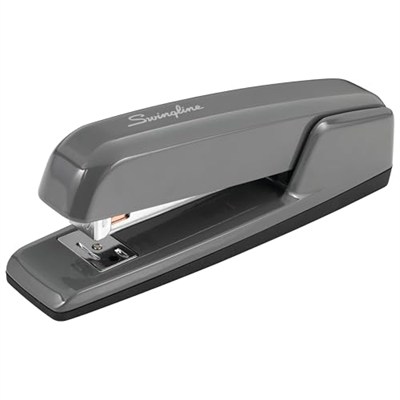 (Pack of 1, 08 Steel Grey) - 747 Business Full Strip Desk Stapler, 20-Sheet Capacity, Steel Gray