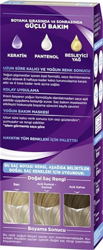 Palette Göz Alıcı Renkler 10-1 Küllü Açık Sarı