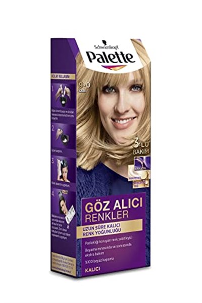 Palette Göz Alıcı Renkler Saç Boyası 9-0 Sarı Saç Boyası