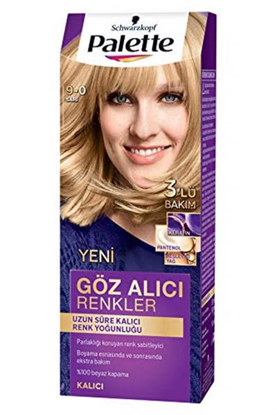 Palette Göz Alıcı Renkler Saç Boyası 9-0 Sarı Saç Boyası