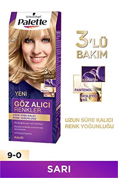 Palette Göz Alıcı Renkler Saç Boyası 9-0 Sarı Saç Boyası