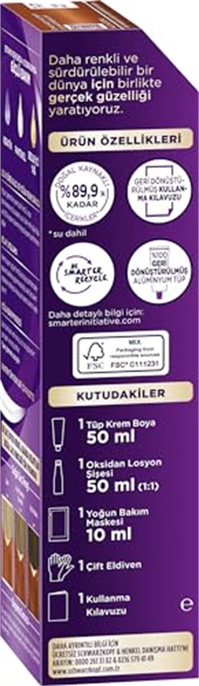 Palette Yoğun Göz Alıcı Renk Saç Boyası 7-77 Yoğun Bakır