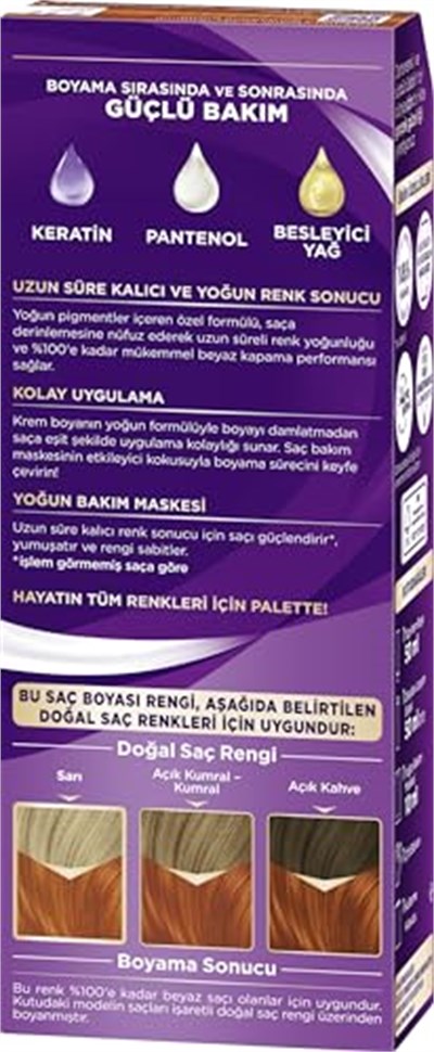 Palette Yoğun Göz Alıcı Renk Saç Boyası 7-77 Yoğun Bakır