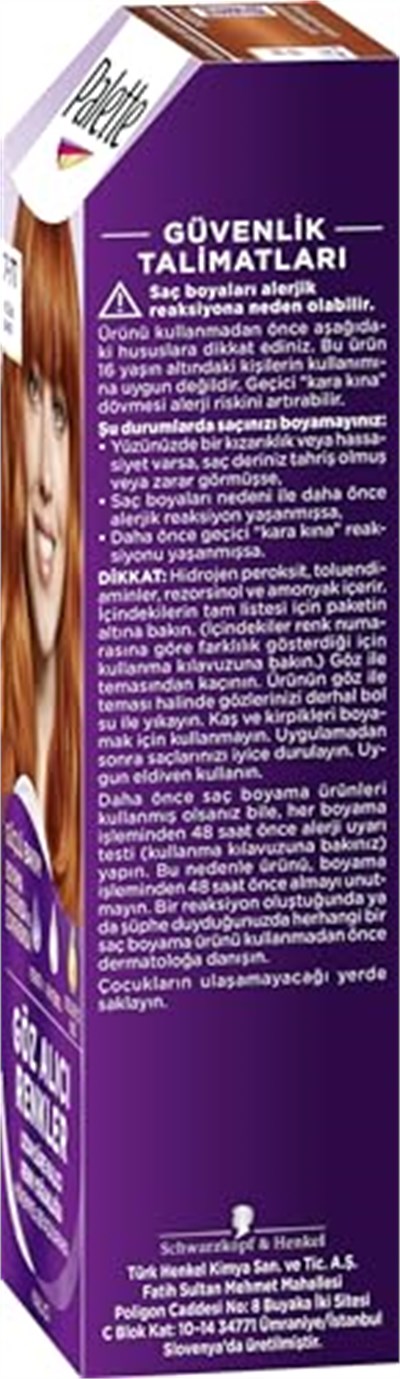 Palette Yoğun Göz Alıcı Renk Saç Boyası 7-77 Yoğun Bakır