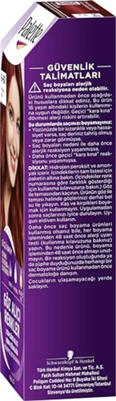 Palette Yoğun Göz Alıcı Renk Saç Boyas 6-88 Yoğun Kızıl