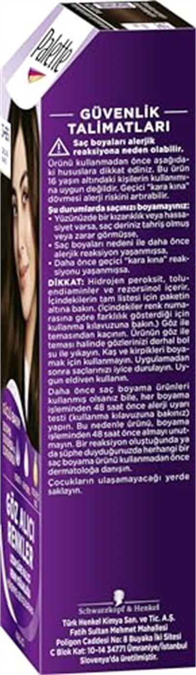 Palette Yoğun Saç Boyası 3.65 Çikolata Kahve