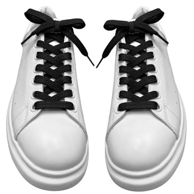 Palspor 120 cm Yassı Sneaker Ayakkabı Bağcığı, Çift Katmanlı Örgülü Günlük, Spor, Nike Converse Adidas Vans Marka Ayakkabılara Uygun Bağcık