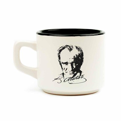 PALTO TASARIM Atatürk Portre Beyaz Venüs Kupa - Hediye Seramik Kupa