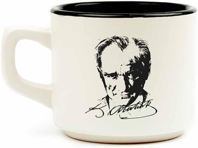 PALTO TASARIM Atatürk Portre Beyaz Venüs Kupa - Hediye Seramik Kupa