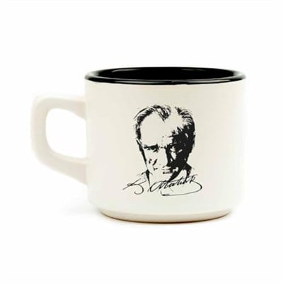 PALTO TASARIM Atatürk Portre Beyaz Venüs Kupa - Hediye Seramik Kupa