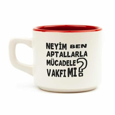 PALTO TASARIM Neyim Ben? Aptallarla Mücadele Vakfı Mı? Beyaz Venüs Kupa - Hediye Seramik Kupa