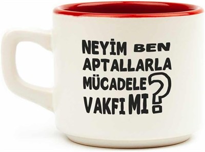 PALTO TASARIM Neyim Ben? Aptallarla Mücadele Vakfı Mı? Beyaz Venüs Kupa - Hediye Seramik Kupa