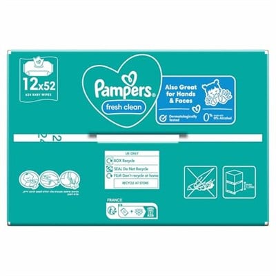 Pampers Fresh & Clean Islak Bebek Mendili (12 paket = 624 Islak Mendil)