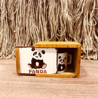 Panda Yastık Ve Kutulu Kupa Hediye Seti