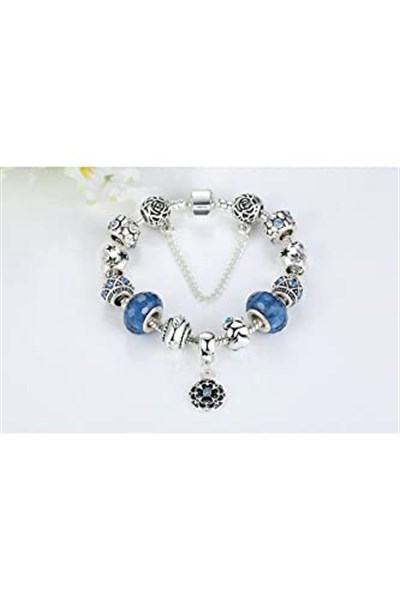Pandora Tar, Charm Bileklik, Mavi Mother Charmlı, Ahşap Kutu İçerisinde takıNM331