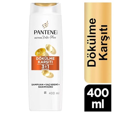 PANTENE Dökülme Karşıtı Şampuan 3ü 1 Arada Şampuan 400 ml - Seçenekler: Standart, Standart 3lü paket