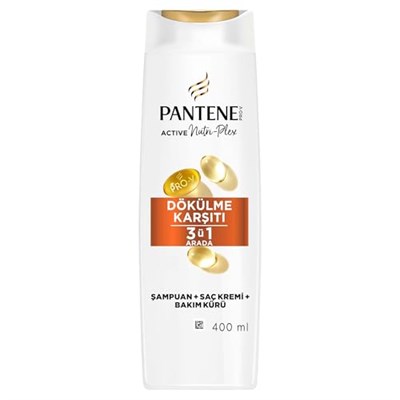 PANTENE Dökülme Karşıtı Şampuan 3ü 1 Arada Şampuan 400 ml - Seçenekler: Standart, Standart 3lü paket