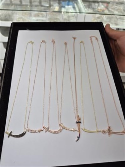 Papatya Silver 925 Ayar Gümüş Gold Kaplama Zülfikar Kılıcı Kolye