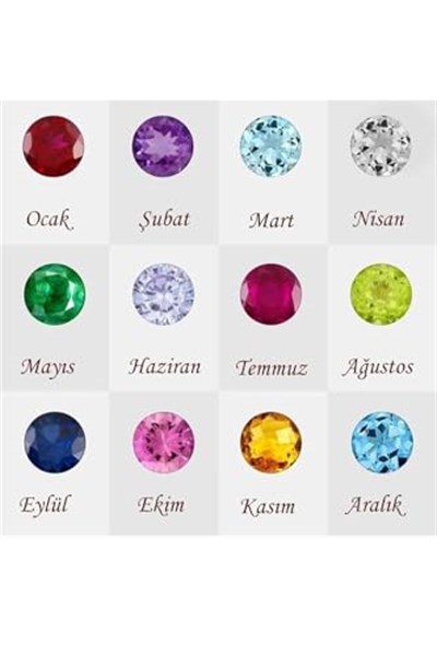 Papatya Silver 925 Ayar Gümüş Gold Kaplama Doğum Taşlı Anne Bebek Ayak İzi Kolye