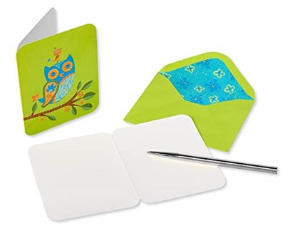 Papyrus Zarflı, Baykuşlu ve Kuşlu Boş Kartlar (20 Adet)